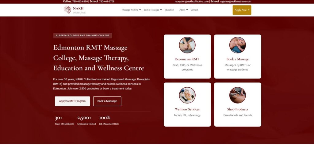 screenshot of the new nakh collective website which launched on August 15 2026 created by SEC Marketing Group